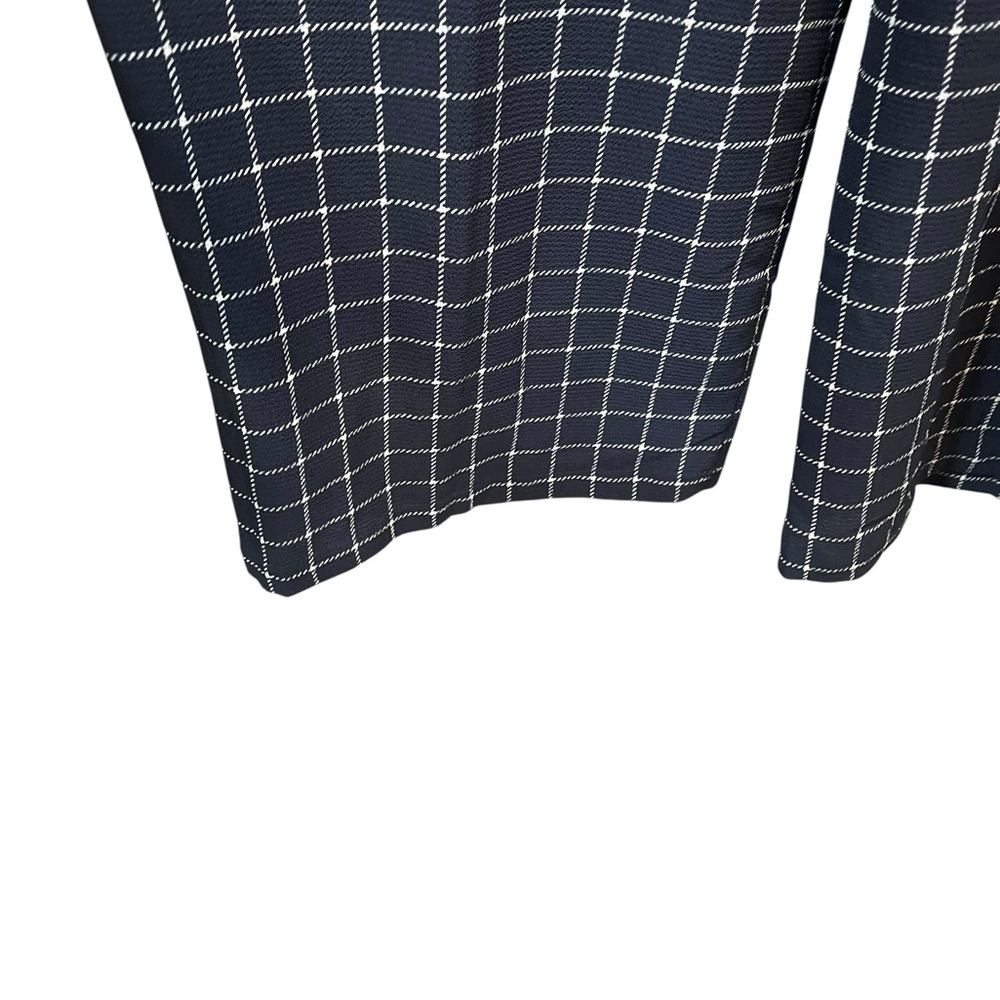 Monteau Navy Blue and White Plaid Jumpsuit w/Pockets - Small - Picture 9 of 10